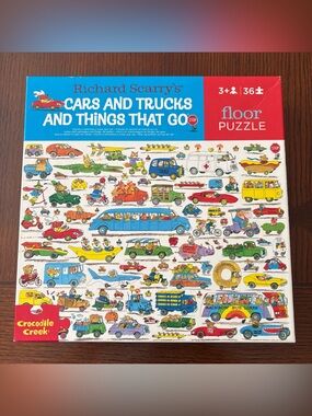 Richard Scarry’s Cars and Trucks and Things That Go Floor Puzzle - EUC 36 piece